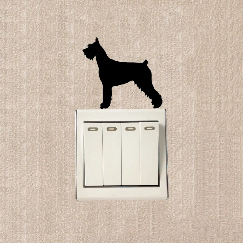 

Giant Schnauzer Dog Cute Pet Dog Switch Sticker Creative Decoration Wall Sticker 2SS0662