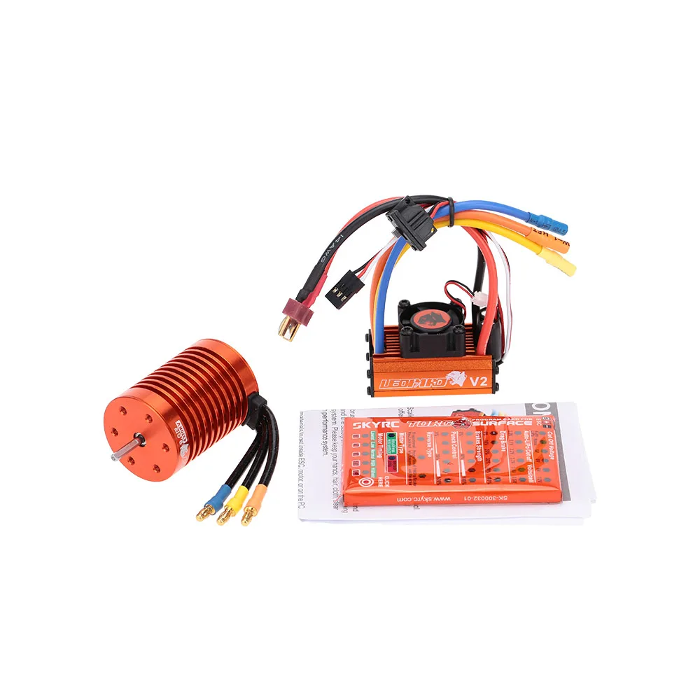 

9T 4370KV Brushless Motor+60A Brushless ESC with 5V/2A BEC Linear Mode+Program Card for 1/10 RC Car Parts