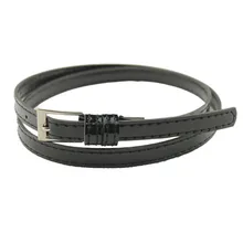 New Fashion Women Belt 2017 Soft Leather Thin Wrap Around Waist Band Dress Belt Waist Belts for Women Candy Colors