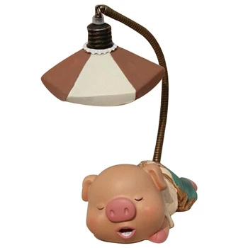 

Pig Cartoon Leds Folding Battery Powered Reading Desk Table Bedside Lamp Light