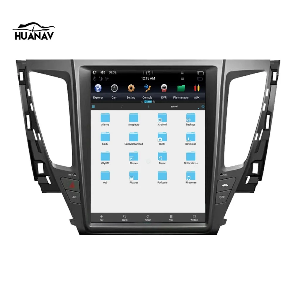 Автомобильный GPS навигатор 12 1 дюйма в стиле Tesla на Android для MITSUBISHI PAJERO 2016 +