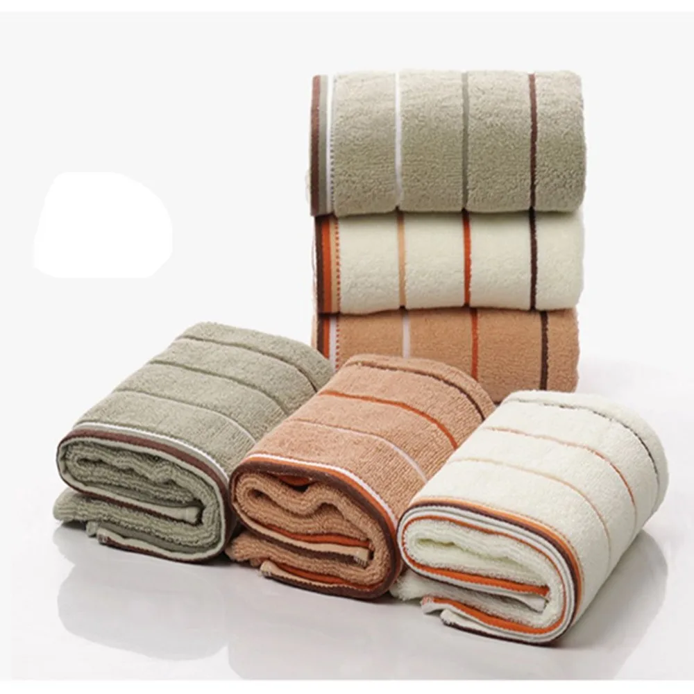 

34*75CM Three Colors Super Absorption Striped Gym Sport Fitness Hand Towels 100% Cotton Face Towels Soft Quick Dry Bath Towels