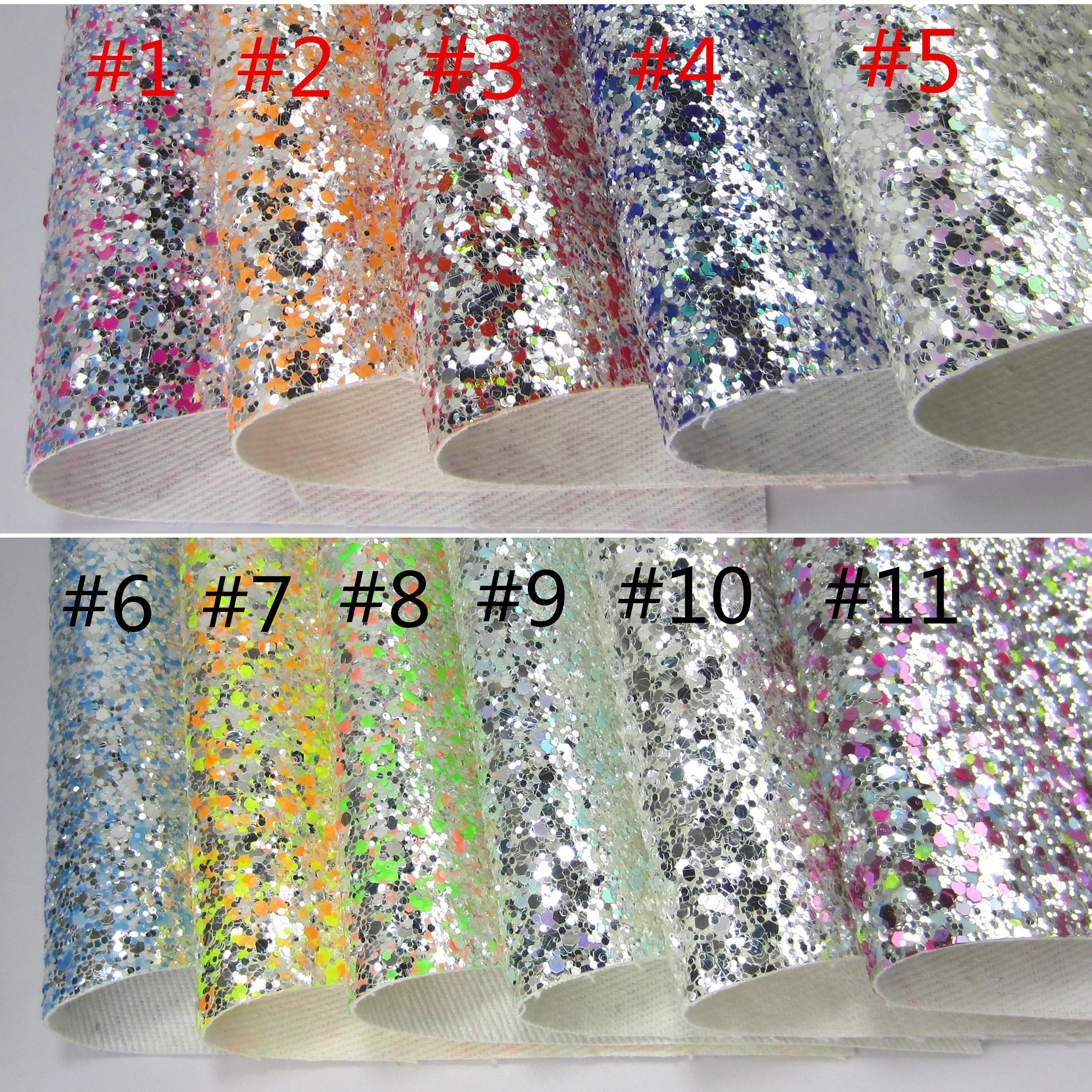 1Lot/36pcs 8X11.8"(21x30cm) Chunky Glitter Faux Leather Wholesale