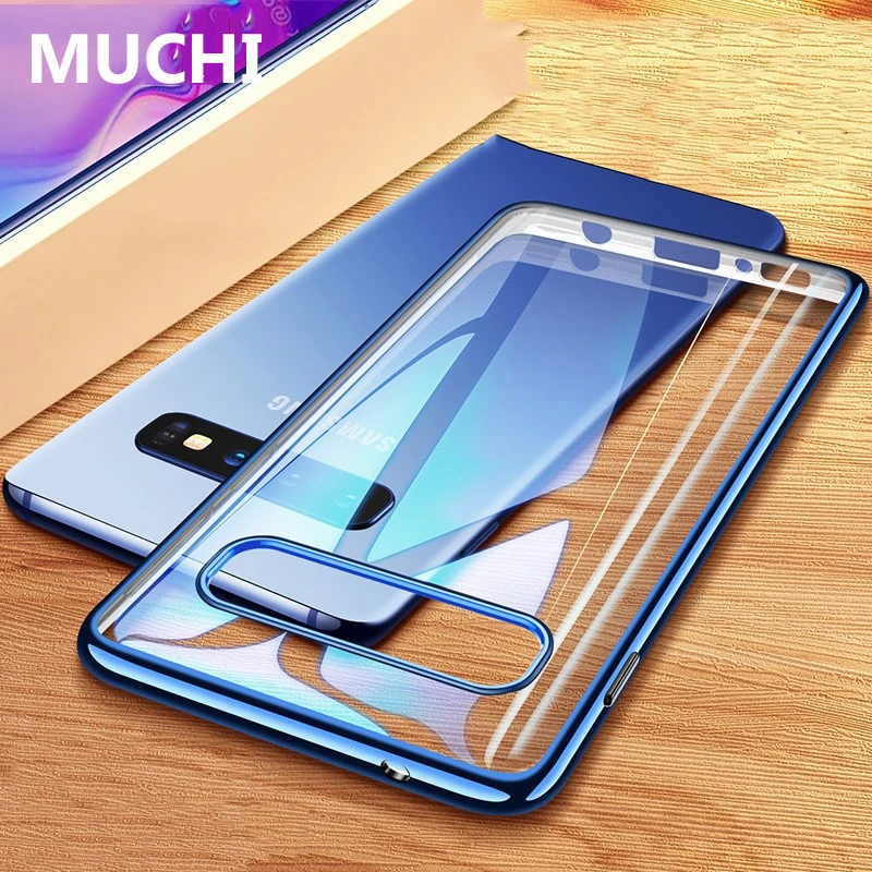 

MUCHI For Samsung Galaxy S10 Plus Case Luxury Laser Plating Soft Clear Back Cover For Samsung Galaxy S10e S10 Phone Cases