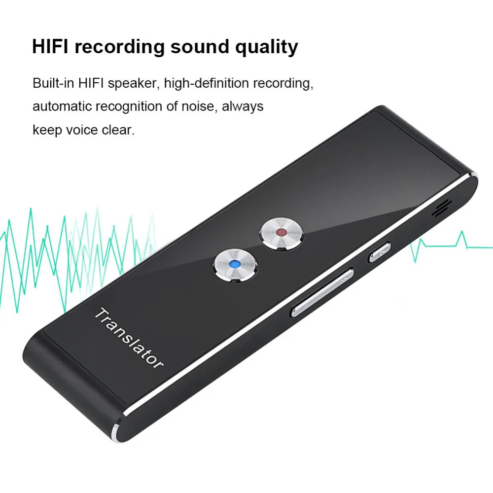 

T8 Voice Translator Portable Bluetooth 2.4G Smart Pocket Interpreter Intelligent Real Time Speech 40 Multilingual Translator
