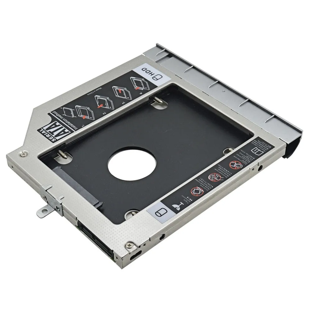 CHIPAL металлический 2nd HDD Caddy 9,5 мм SATA 3,0 двойной светодиодный чехол для SSD, HDD корпус для hp ProBook 440 445 450 455 470 G0 G1 G2 DVD/CD-ROM