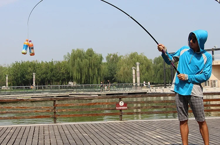 New Portable Hard Telescopic Fishing Rod Glass Fiber 2.1-3.6M Throw the long shot Sea Pole Ultra Sea Pole  throwing rod