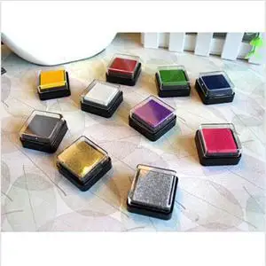 

12 Colors Multicolour Inkpad Stamp Homemade DIY Gradient Color ink Pad Decoration Fingerprint Scrapbooking Accessories