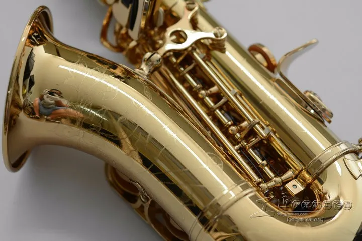 Золотой лак Саксофон сопрано-бемоль сопрано латунь музыкальный Профессиональный Быстрая