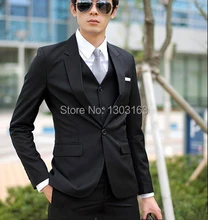 Free Shipping Custom-made Groom Tuxedos Best man Suit Wedding Groomsman dress Men Suits(Jacket+Pants+Tie+Vest)