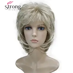 Парики из искусственных волос без шапочки-основы короткий волнистые Блондинка парик из натуральных волос Карнавальные парики