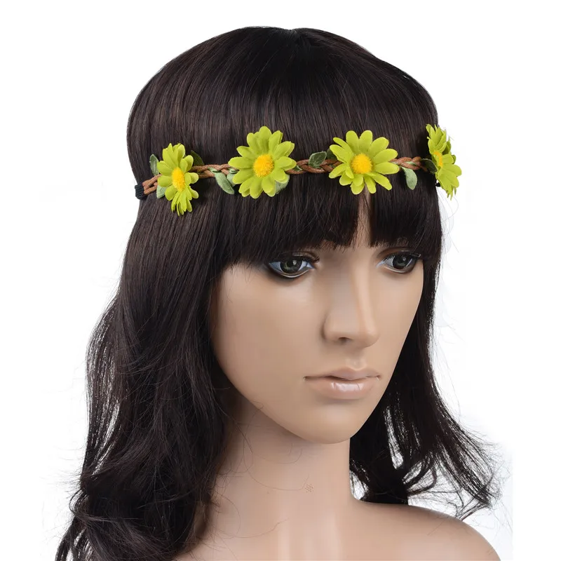 Beautiful Daisy Headband Hairband Elastic Flower Floral Hair Garland