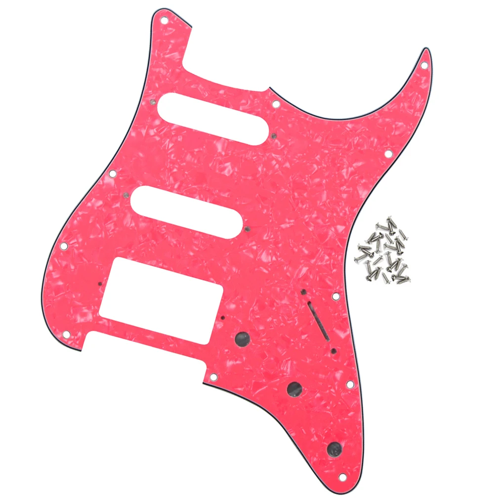 Piastra AntiGraffio Battipenna Perla Invecchiata SSS. Pickguard Per NS - Foto 7