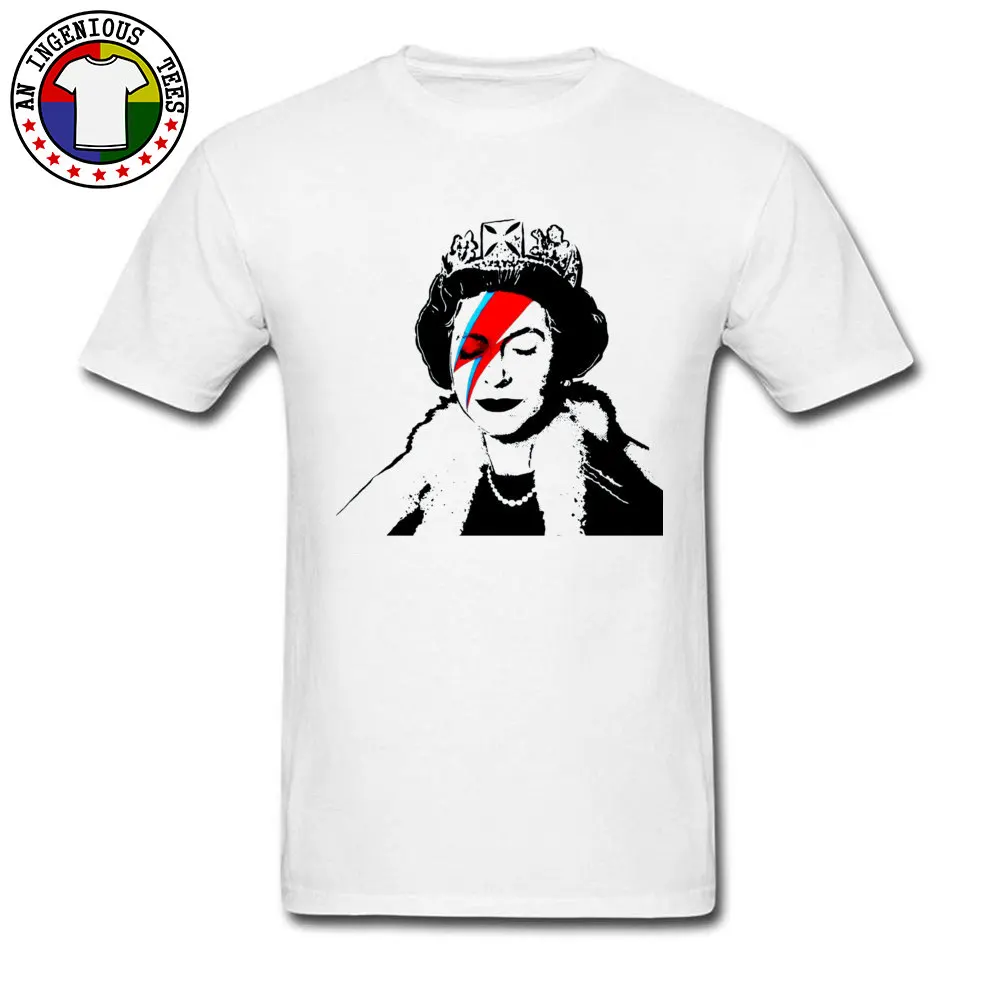 Tops T Shirt Tops Shirts Banksy space queen 14306 Lovers Day Short Sleeve 100% Cotton Round Collar Student T-shirts Custom 2018 Banksy space queen 14306 white