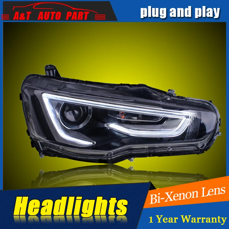 Lancer x led фары