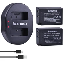 2X LP-E17 LPE17 LP E17 Battery Batterie AKKU + USB Dual Charger for Canon EOS 200D M3 M5 M6 750D 760D T6i T6s 800D Kiss X8i