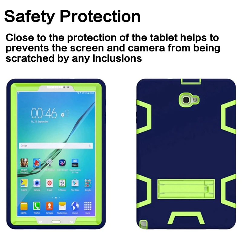 Сверхпрочный Гибридный Силиконовый чехол с защитой от капель чехол для Samsung Galaxy Tab A A6 с S Pen P580 P585 10," планшет Funda чехол+ Защитная пленка на экран+ подставка для ручек