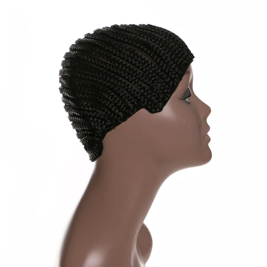 Cornrow Wig Caps For Making Wigs With Adjustable Strap Braided Products 1 piece synthetic Women Hairnets Easycap