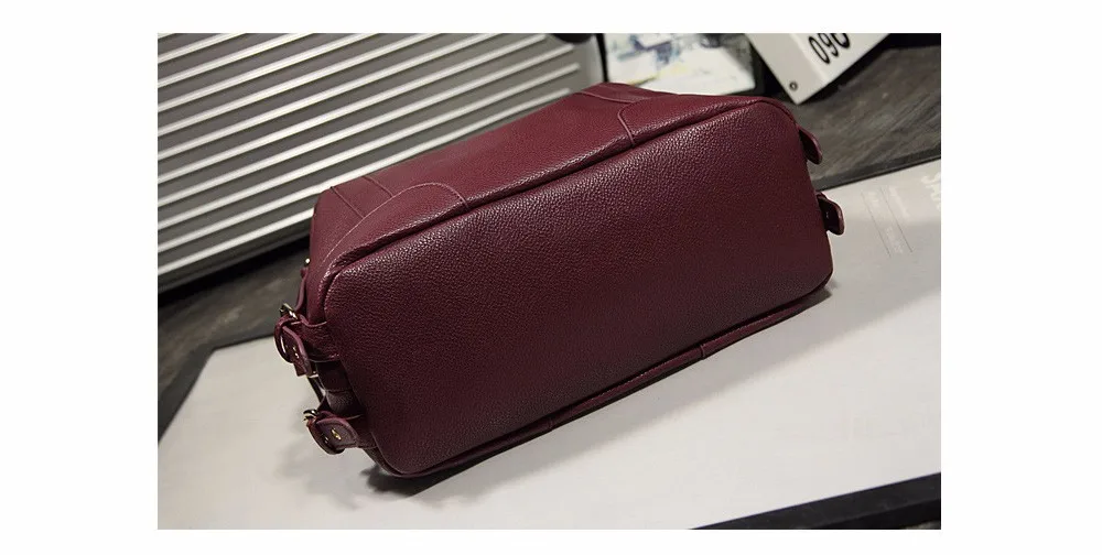 Women Fashion Soft PU Leather Handbag Lichi Pattern Female High Quality Casual Shoulder Bag Classic Solid Tote Dollar Price TTOU (3)