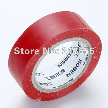 

20pcs/lot,Red PVC Electrical Insulating fireproof Acidproof Tape 18mm x10m x0.13mm