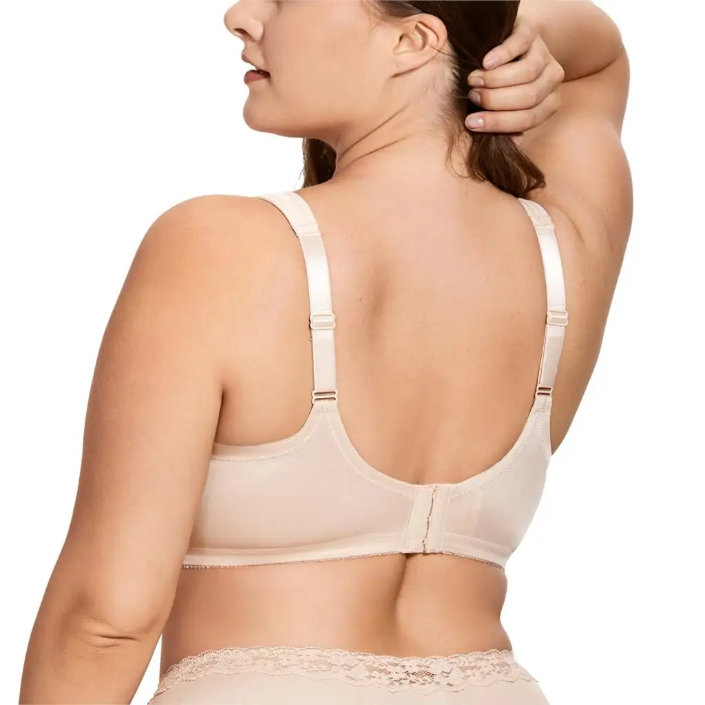 Goede Vrouwen Ongevoerd Volledige Dekking Ondersteuning Plus Size Wirefree Minimizer Bh