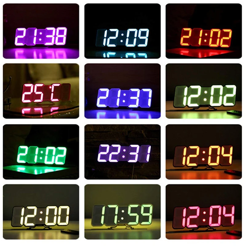 Голосовое управление 3D светодиодный цифровые настенные часы с дистанционным управлением электронные настольные часы на стену Nixie кухонные часы Horloge Фреска