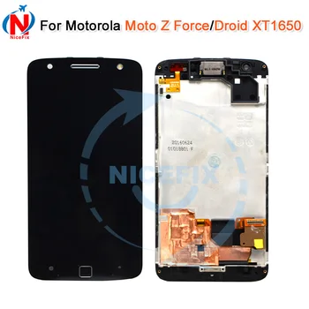 

For Motorola Moto Z Force Droid XT1650 LCD Display Touch Screen Digitizer Frame Replacement For Motorola Moto Z Force Droid LCD