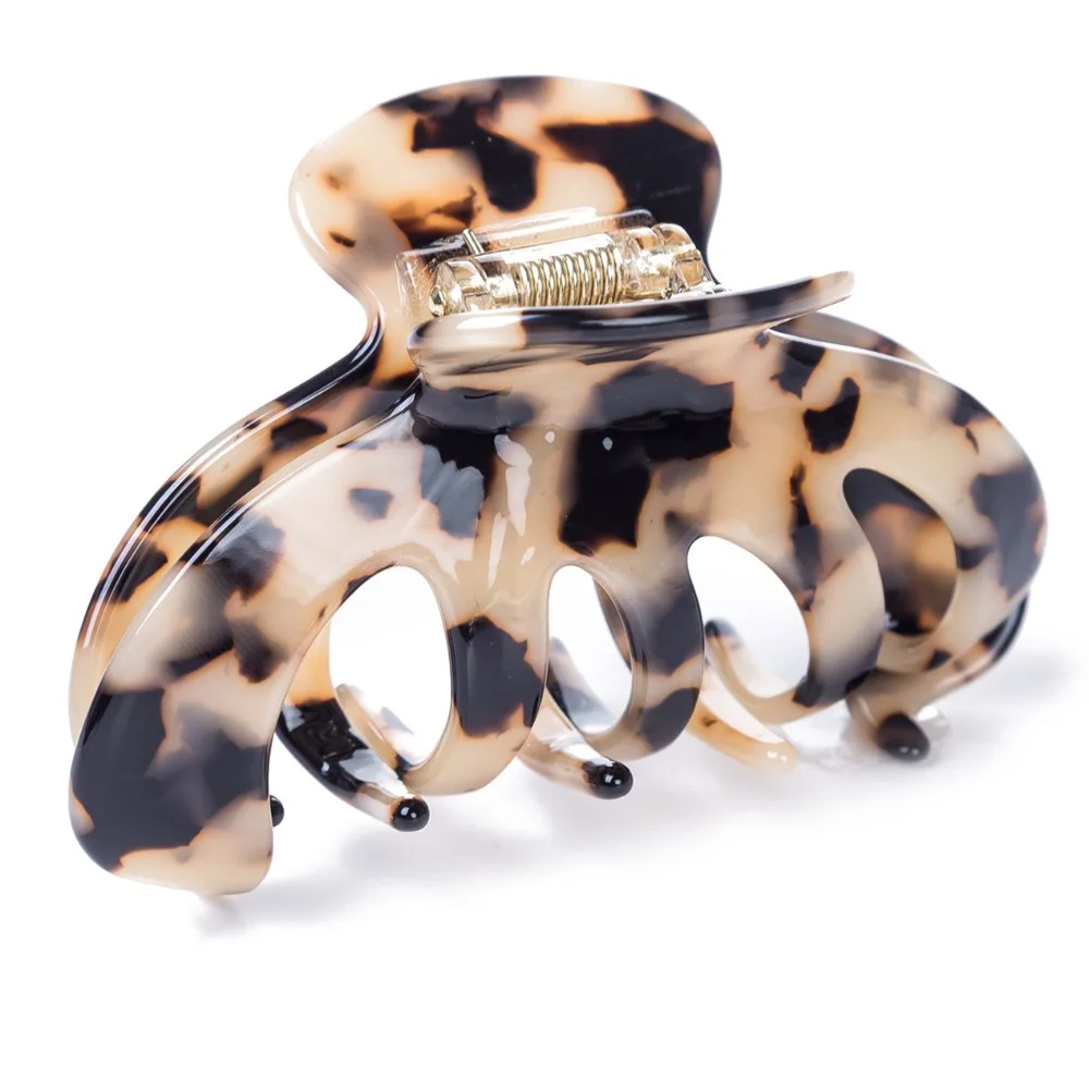 

3.6" Celluloid Large Size Luxury Handmade French Design Elegant Fashion Hair Claw Tortoise Shell Accessories Women Hair Clip