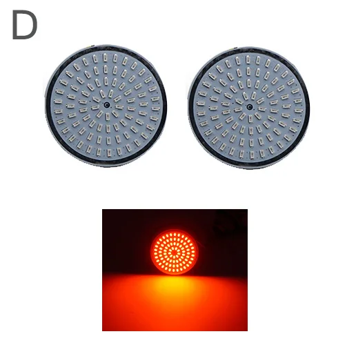 2 x светодиодный светильник с пулевидным указателем поворота 1156 1157 светодиодный светильник с линзами для Dyna Glide FLSTF - Цвет: 2x Red