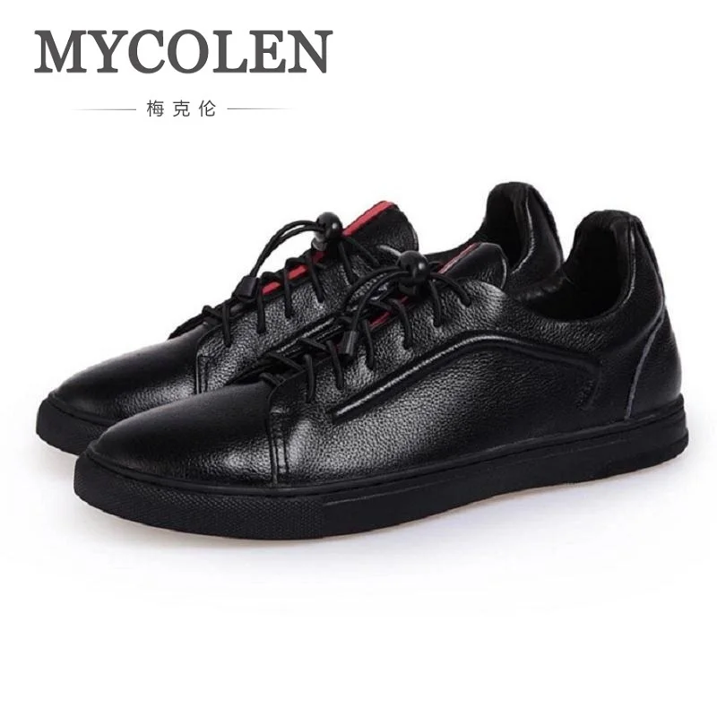 

MYCOLEN Spring Autumn New Casual Black Men's Shoes European Breathable Comfort Super Soft Flat Shoes Men Chaussure Homme