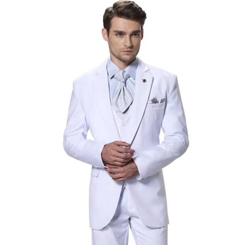 Aliexpress.com : Buy Elegant White Men's Formal suits Groom Wedding ...