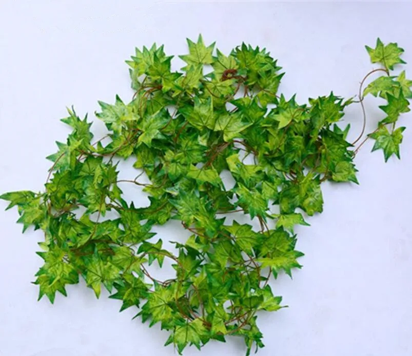 24 шт 220 см длинные искусственные лозы Mapleaf имитация зеленая лоза лист Пластиковые