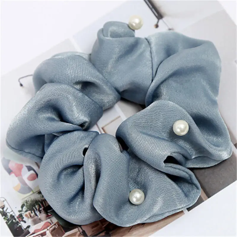 7 Модные женские туфли Scrunchies кольцо эластичные повязки на голову обруч жемчужный приспособление для укладки волос в узлы волос аксессуары, очаровательный Инструменты для укладки волос - Цвет: 7