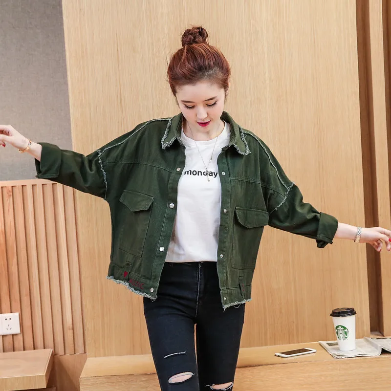 green denim jacket girls