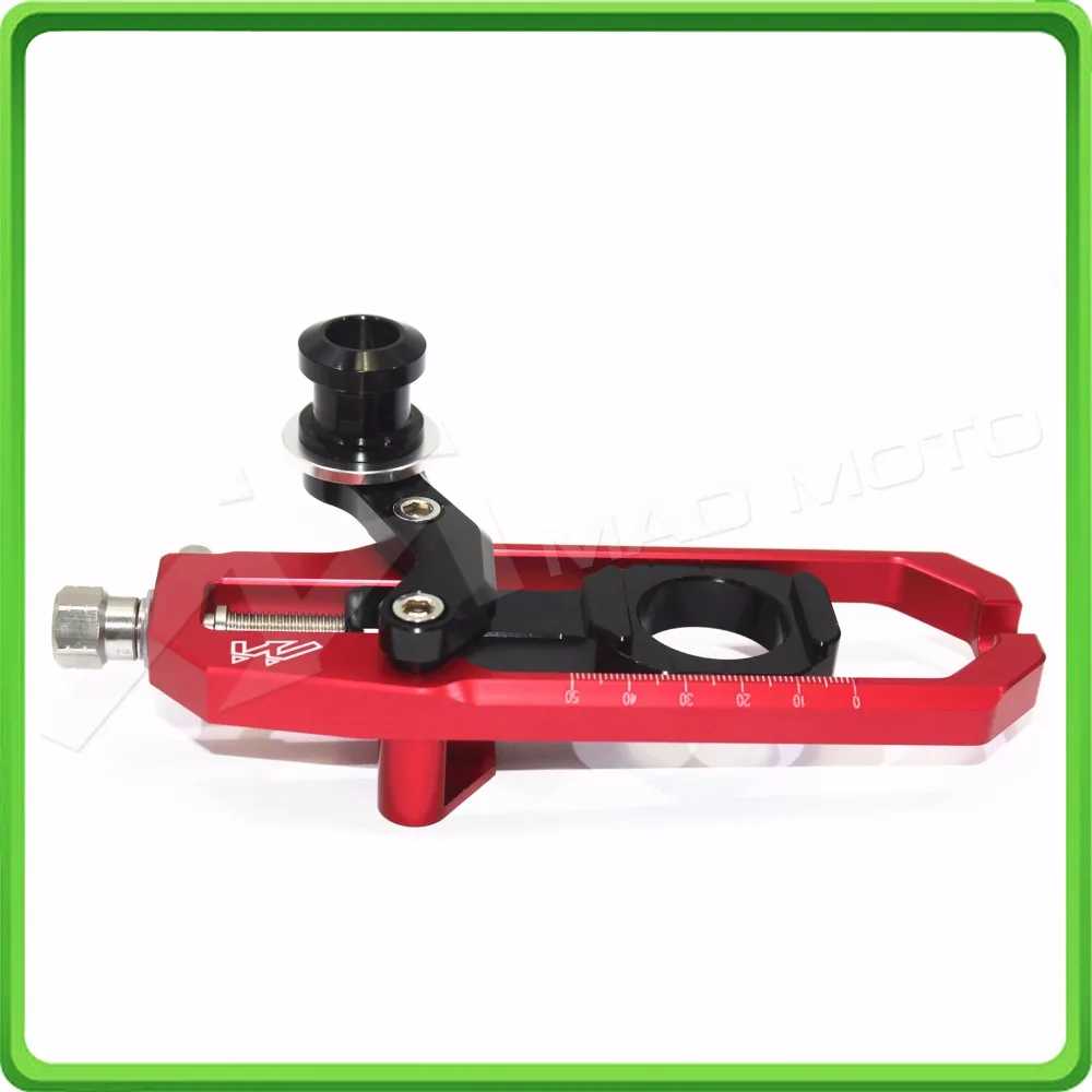 Aluminum motorcycle Chain Tensioner Adjuster with spool fit for YAMAHA R1 YZF R1 2015 2016 2017 YZF-R1 15 16 17 Red & Black (11)