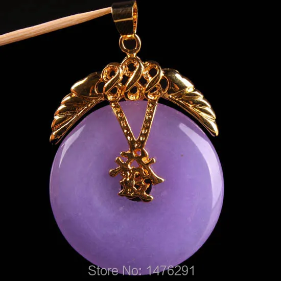 30x30 мм фиолетовый нефрит пончик бисер кулон 1 шт.|beads pendant|jade donutsjade donut pendant |