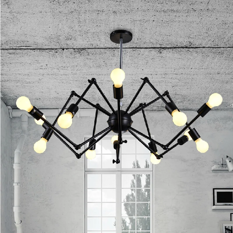 

Vintage industrial pendant lights modern retro cage lamps E27 pendant wrought iron lamp dining room bar shop hanging lighting