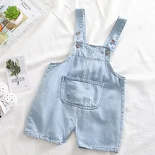 80-100 см высота Новая летняя одежда для маленьких мальчиков джинсовый комбинезон модный стиль мальчиков короткие джинсовые брюки детские джинсовые комбинезоны детские джинсы