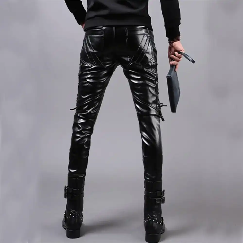 leather pants with strings