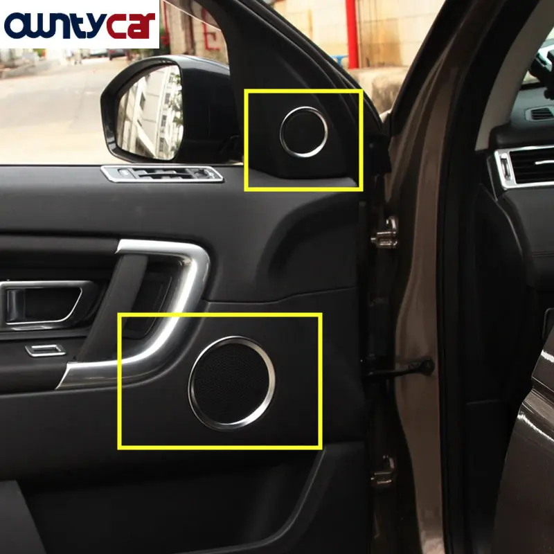 For Land Rover Discovery Sport 2015 2016 Accessories Door Speaker Ring Trim Sticker ABS Matte Chrome Car Styling | Автомобили и