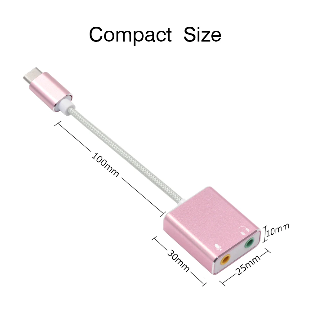 GOOJODOQ 7,1 внешняя звуковая карта Usb type C для Macbook Pro Air USB C 3,5 мм аудио разъем для наушников микрофонный адаптер USB-C звуковая карта