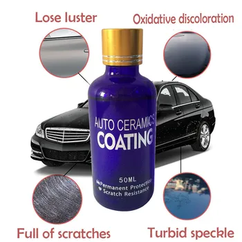 

CARPRIE 9H Car Oxidation Liquid Ceramic Coat Car Super Hydrophobic Glass Coating Auto Paint Care Repair Agent Blue 50ML je24