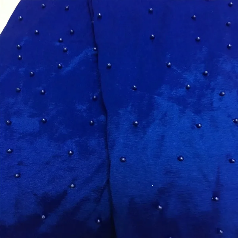

YJ!Beaded Sequined African George Lace Fabric With Blouse Stones For Women Dress Embroidery Lace Fabric ! L60705