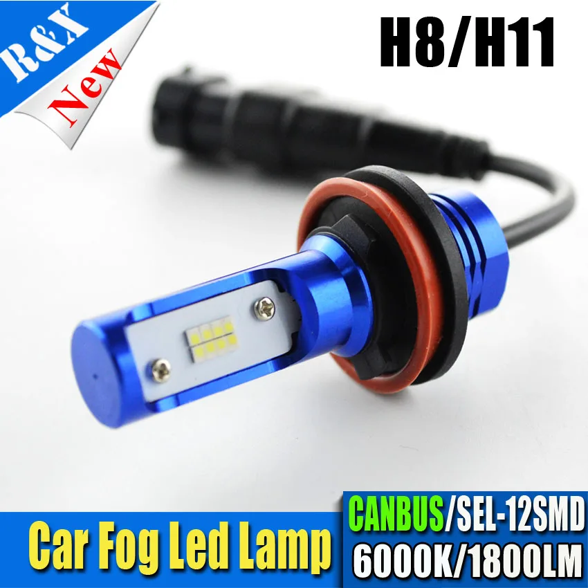 

1piece H8 H11 LED High Power Canbus Car DRL Daytime Running Light Fog Lamp bulbs Light Source parking H8 H11 6000K White 12V-24V