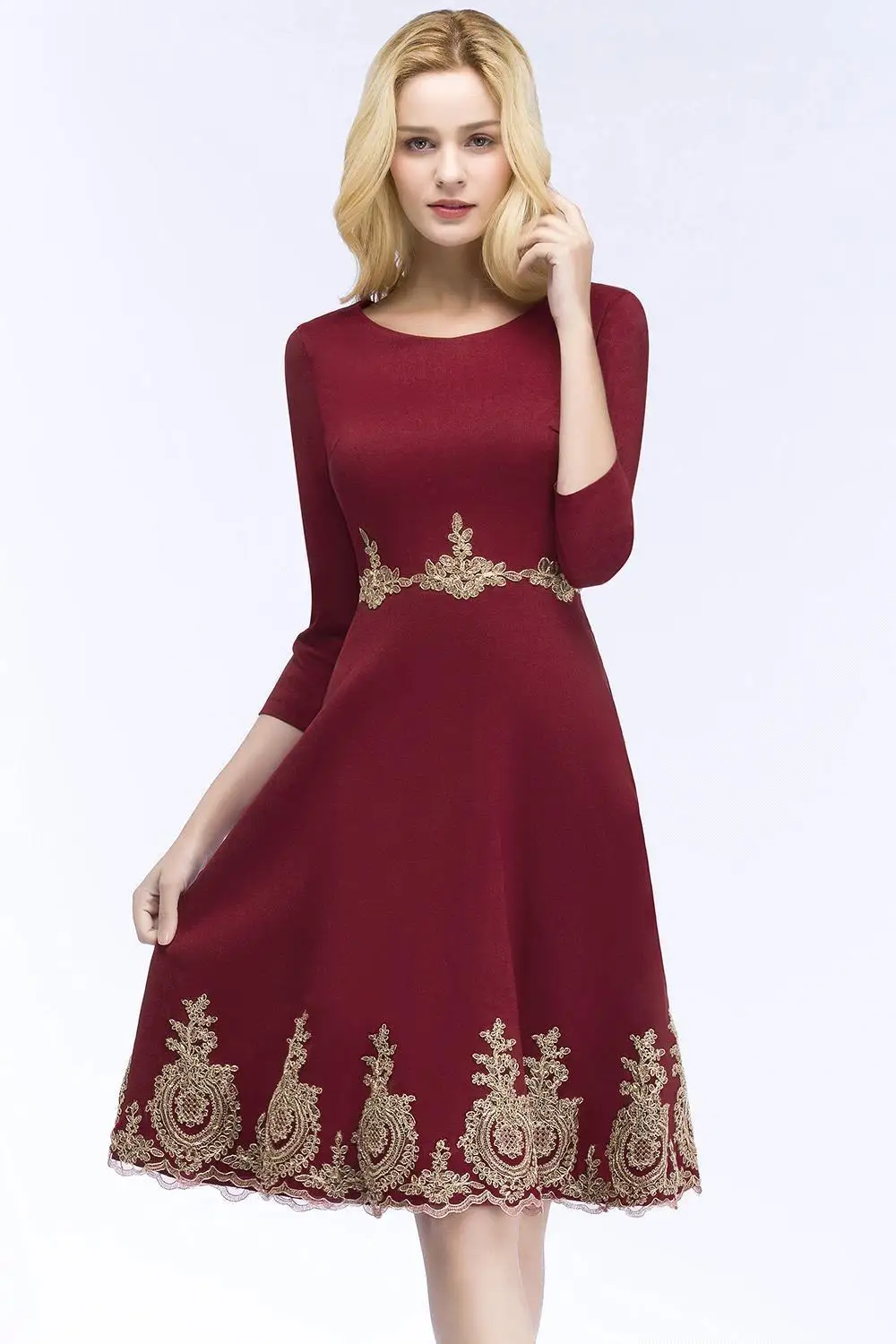 Vestidos de fiesta cortos женские короткие коктейльные платья Аппликация винтажные