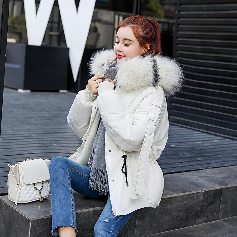 5 Color White Winter Coat Women 2018 New Parka Casual Outwear Hooded ...