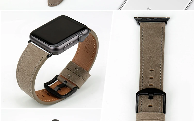 Ремешок для часов MAIKES для Apple Watch, ремешок 44 мм, 40 мм, 42 мм, 38 мм, серия 4, 3, 2, iwatch, качественный ремешок из коровьей кожи, ремешок для Apple Watch