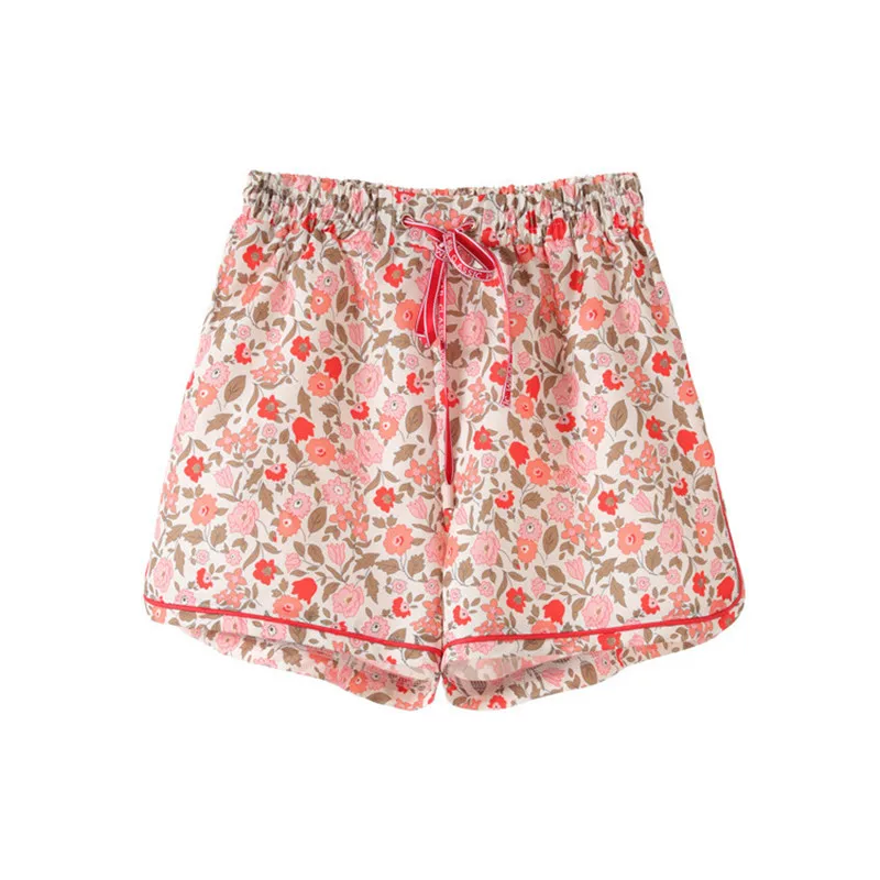 

Casual Women Shorts 2019 Prairie Chic Elastic Waist Loose Floral Shorts Summer Beach Hot shorts feminino