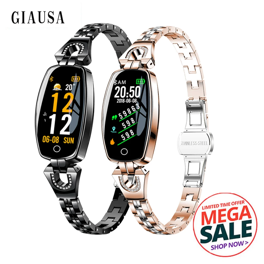 

Smart Bracelet Women Activity Fitness Tracker Heart Rate Monitor Blood Pressure IP67 Waterproof Wristband Gift for Girlfriend