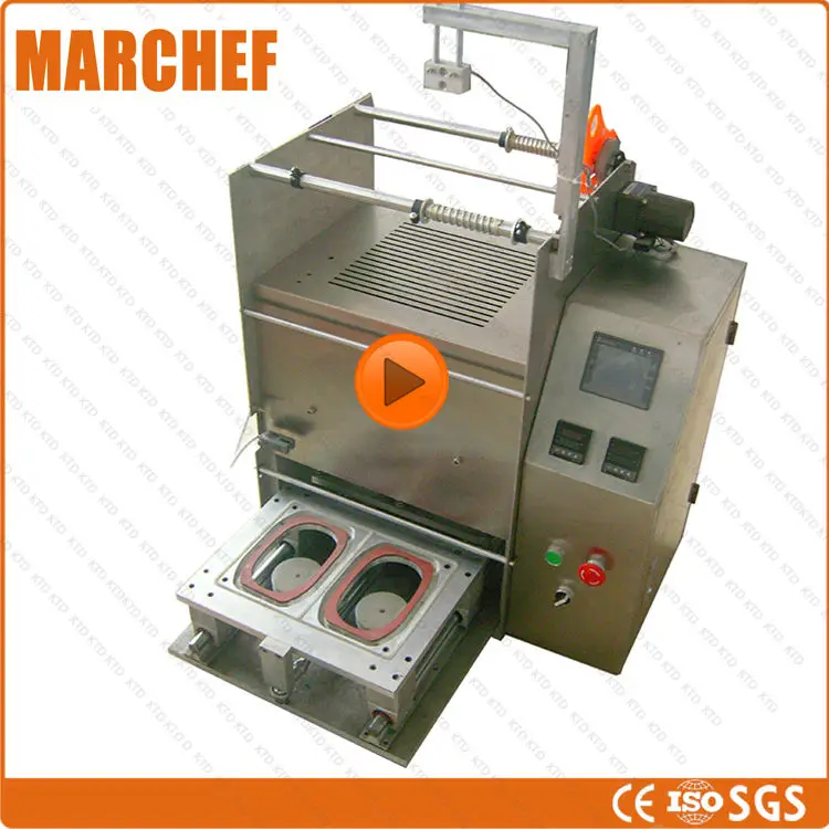 plastic box sealing machine semi automatic food tray sealing machine